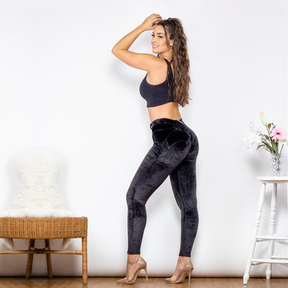 Shascullfites Melody push up black velvet pants