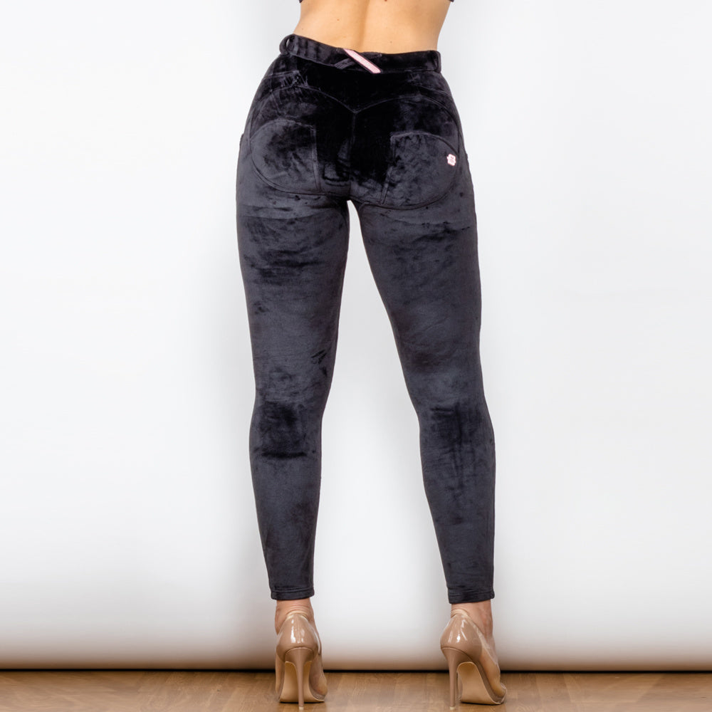 Shascullfites Melody push up black velvet pants