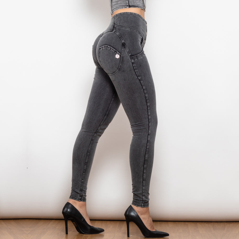 Shascullfites Melody Grey Push Up Jeggings
