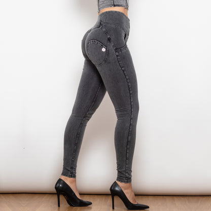 Shascullfites Melody Grey Push Up Jeggings