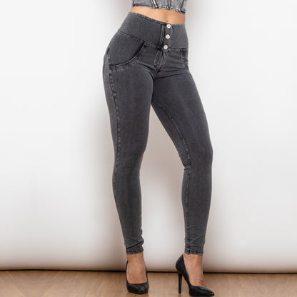 Shascullfites Melody Grey Push Up Jeggings