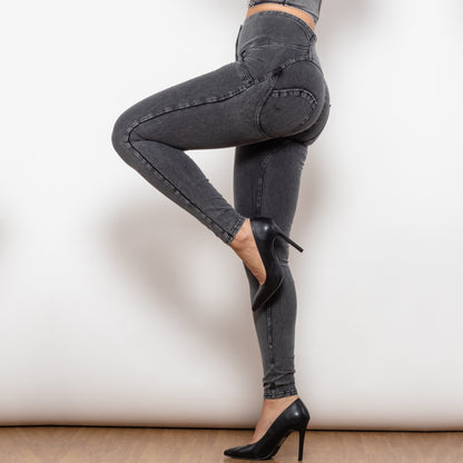Shascullfites Melody Grey Push Up Jeggings